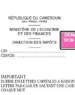 Demande de carte de contribuable - personne morale